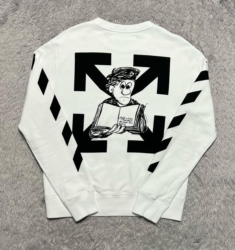 M) 오프화이트 펜슬 에로우 맨투맨