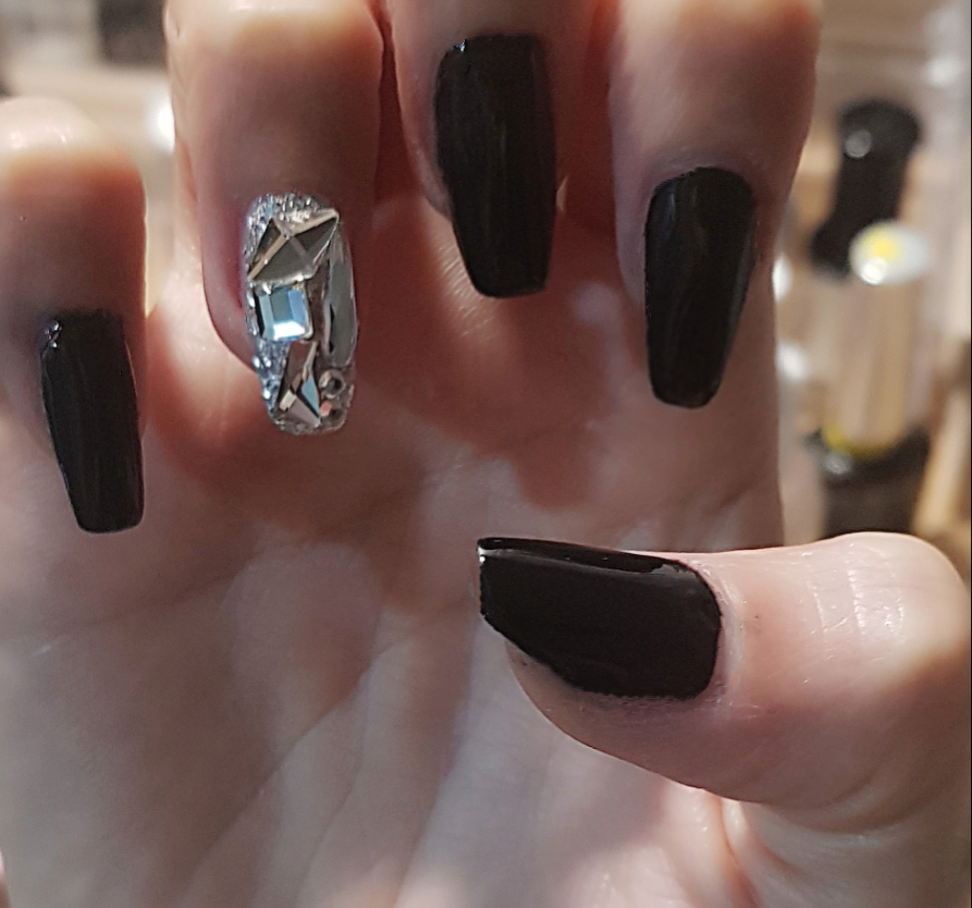 풀스톤네일팁(이벤트중)블랙.화이트.누드스킨