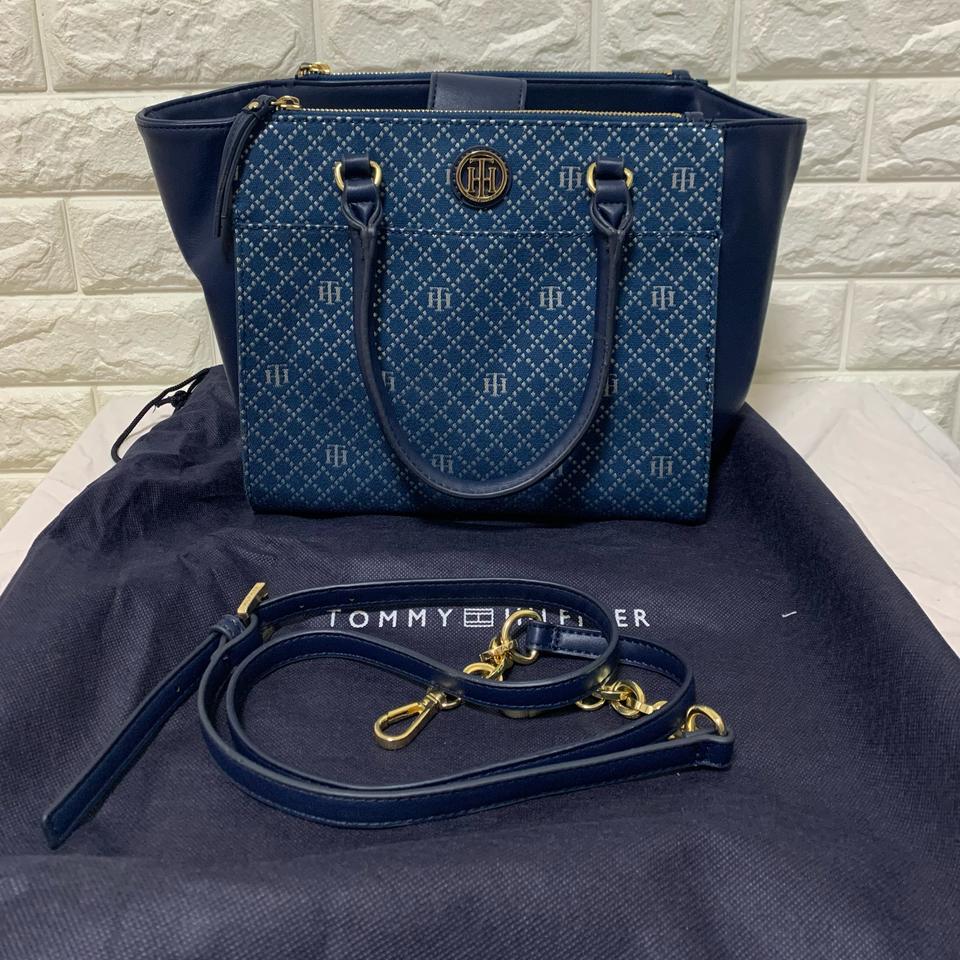 정품 타미힐피거 스트랩 토트백 탑핸들백