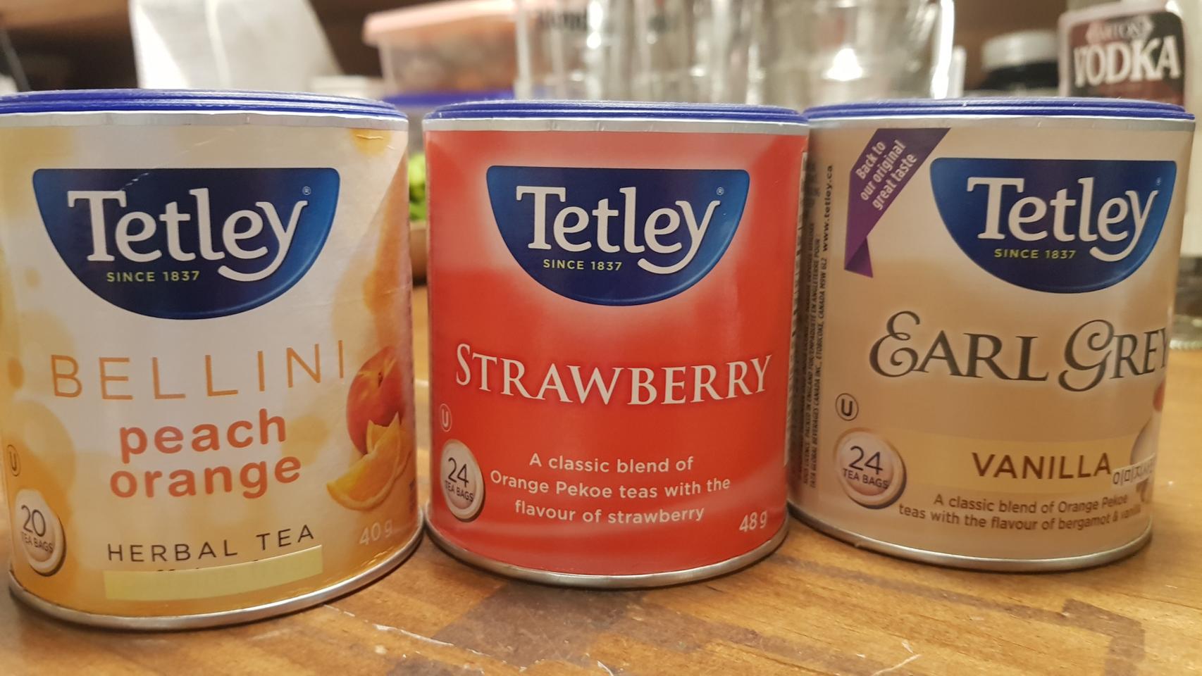 허벌티 허브 피치 오렌지 스트로베리 얼그레이 바닐라 테틀리 티백 새제품