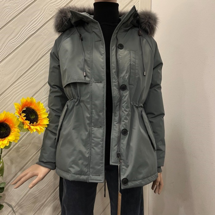 새상품)폭스퍼 미들야상다운90 카키