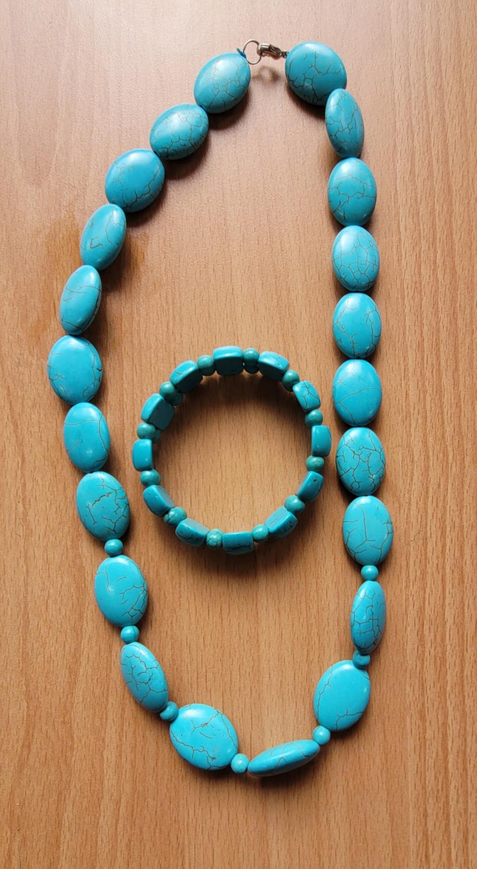 터키석 목고리&팔찌(미사용)