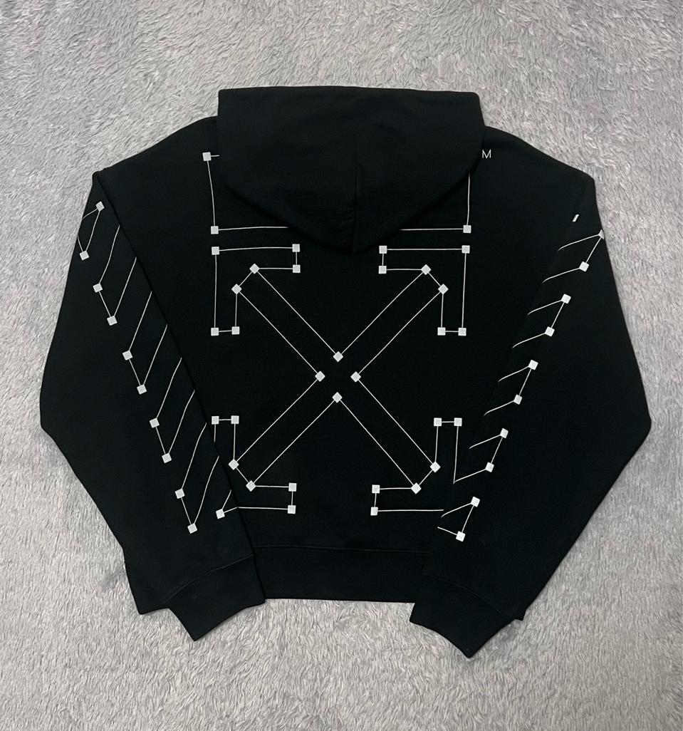 M) 오프화이트 백본 후드티