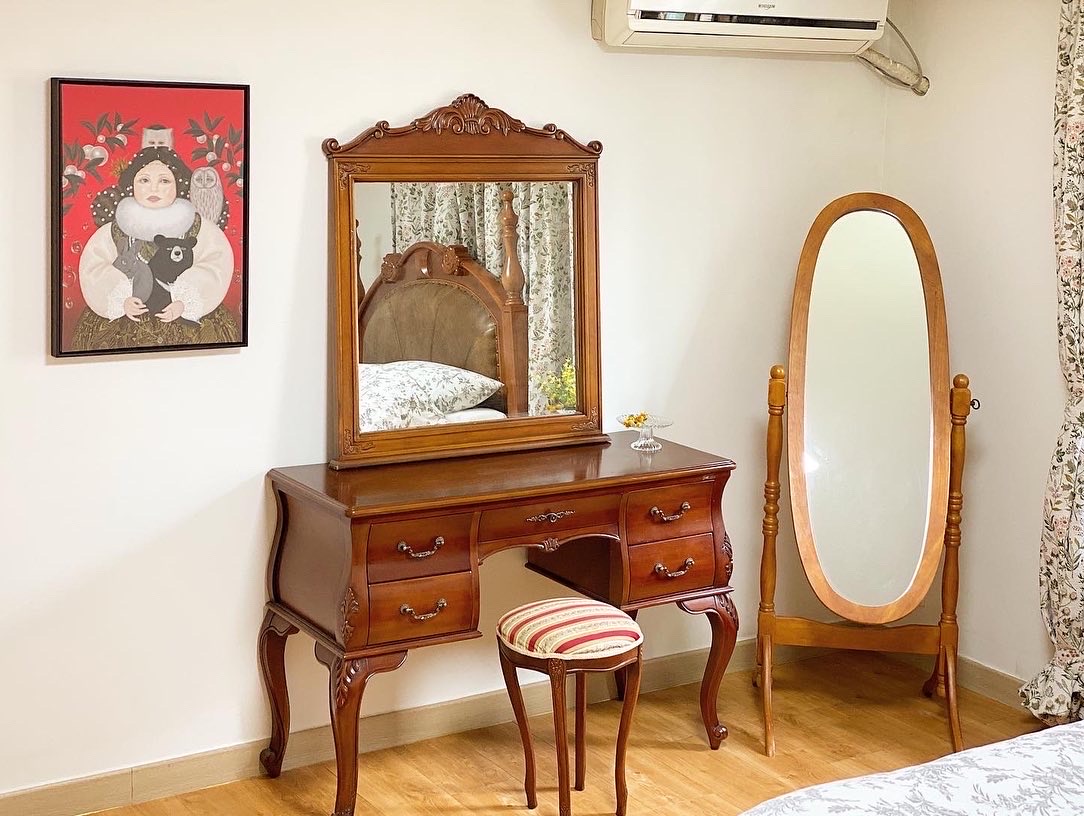 엔틱 화장대 세트