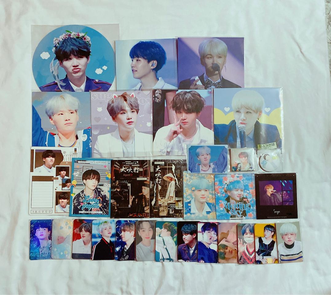 2배에눌 방탄 슈가 윤기 비공굿 시리즈 포카 판스 도무송 랜봉 랜박