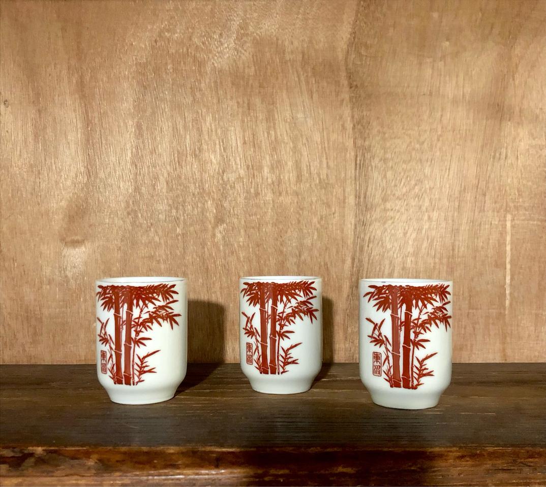 일본 빈티지 도자 찻잔 3pcs