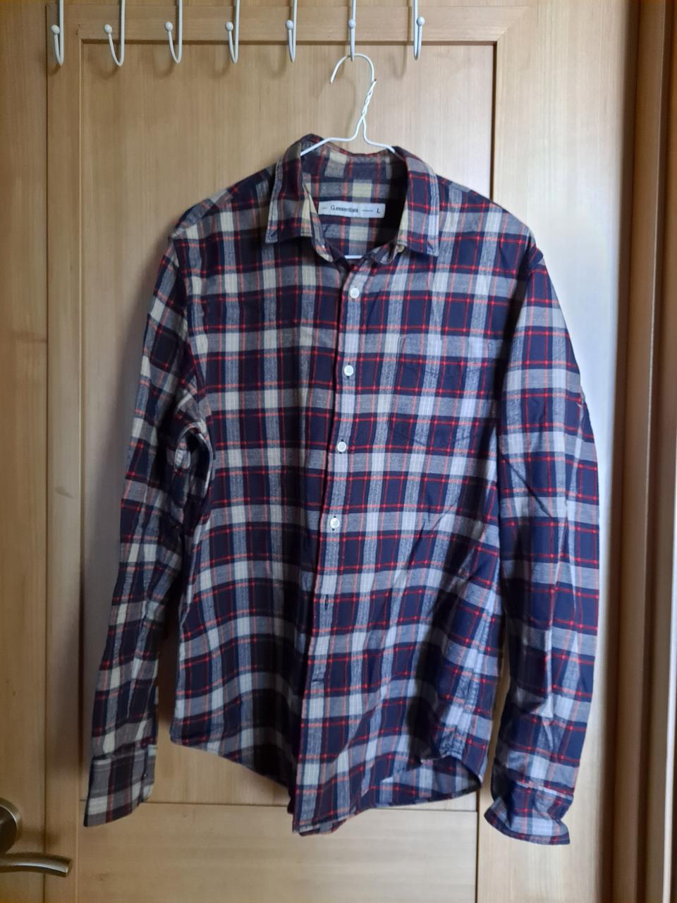 체크 남자 남방