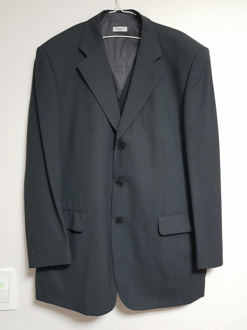 110 사이즈 정장 베스트+상의 세트 viridian classic