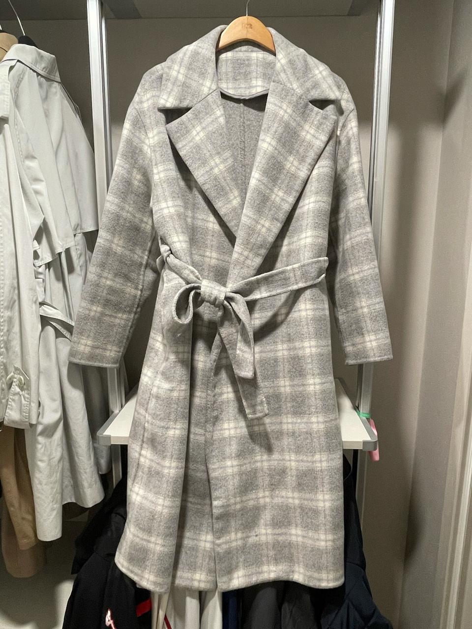 체크 핸드메이드코트