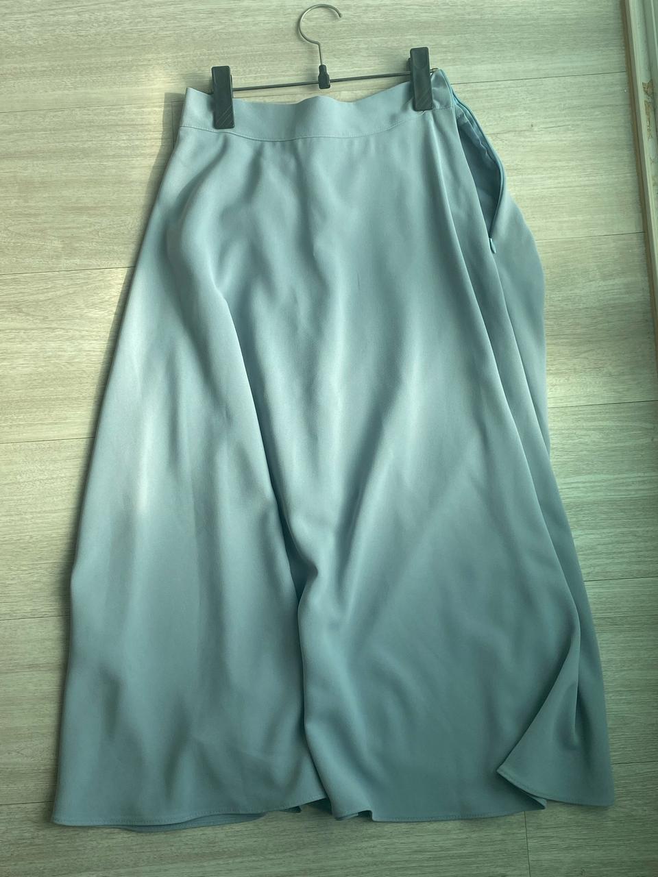 하늘색 롱스커트 (봄에 입는 롱치마 너무 예쁩니다)