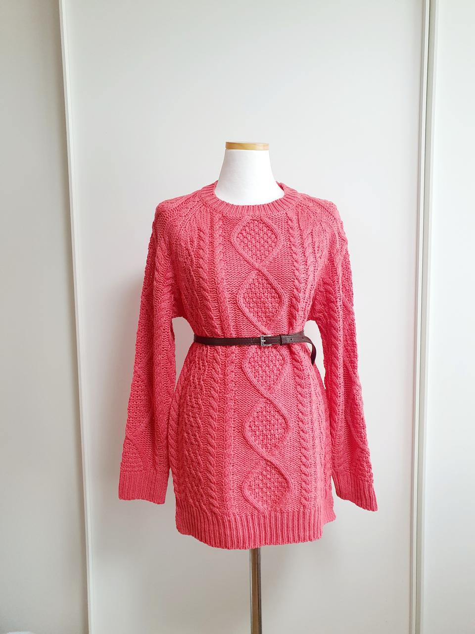 새상품) 니트 미니원피스 & 꽈배기 롱 니트티