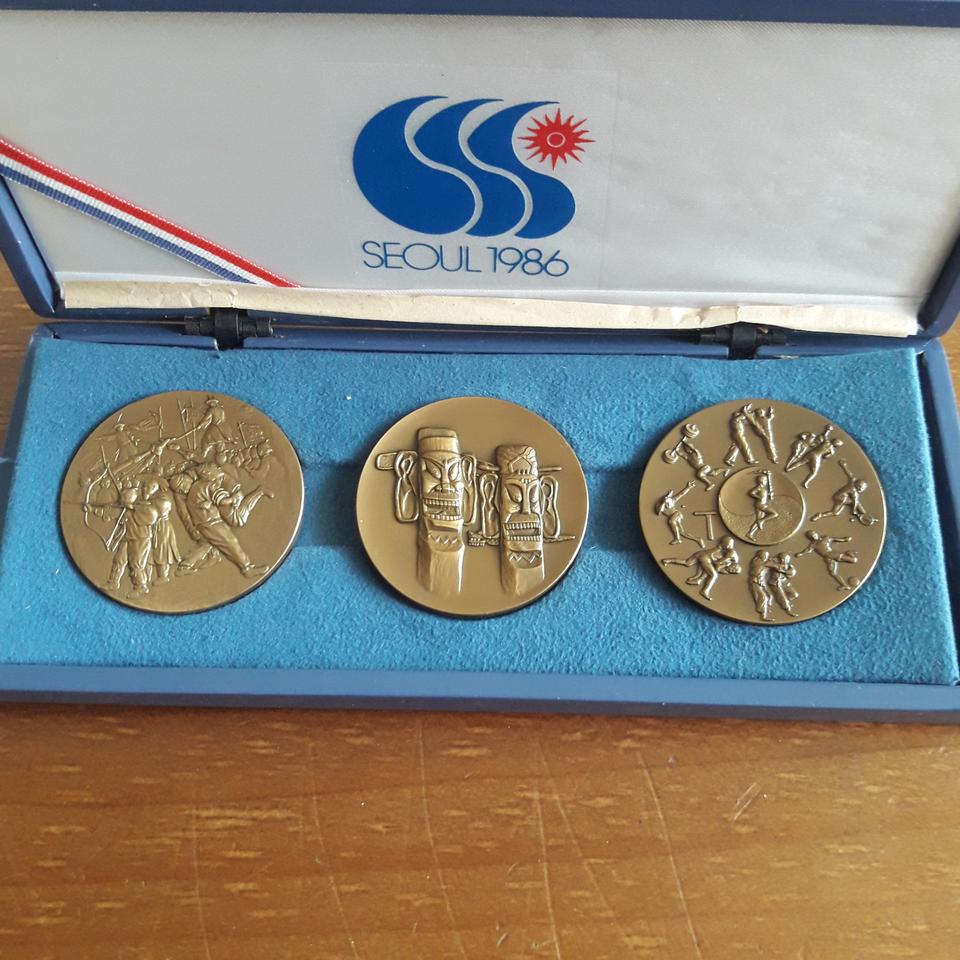 86 아시안게임 기념메달 3종세트