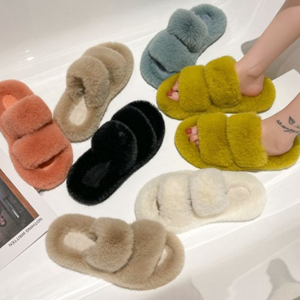 남녀공용 부드러운 털슬리퍼 보들퍼 따뜻한 퍼 슈즈 