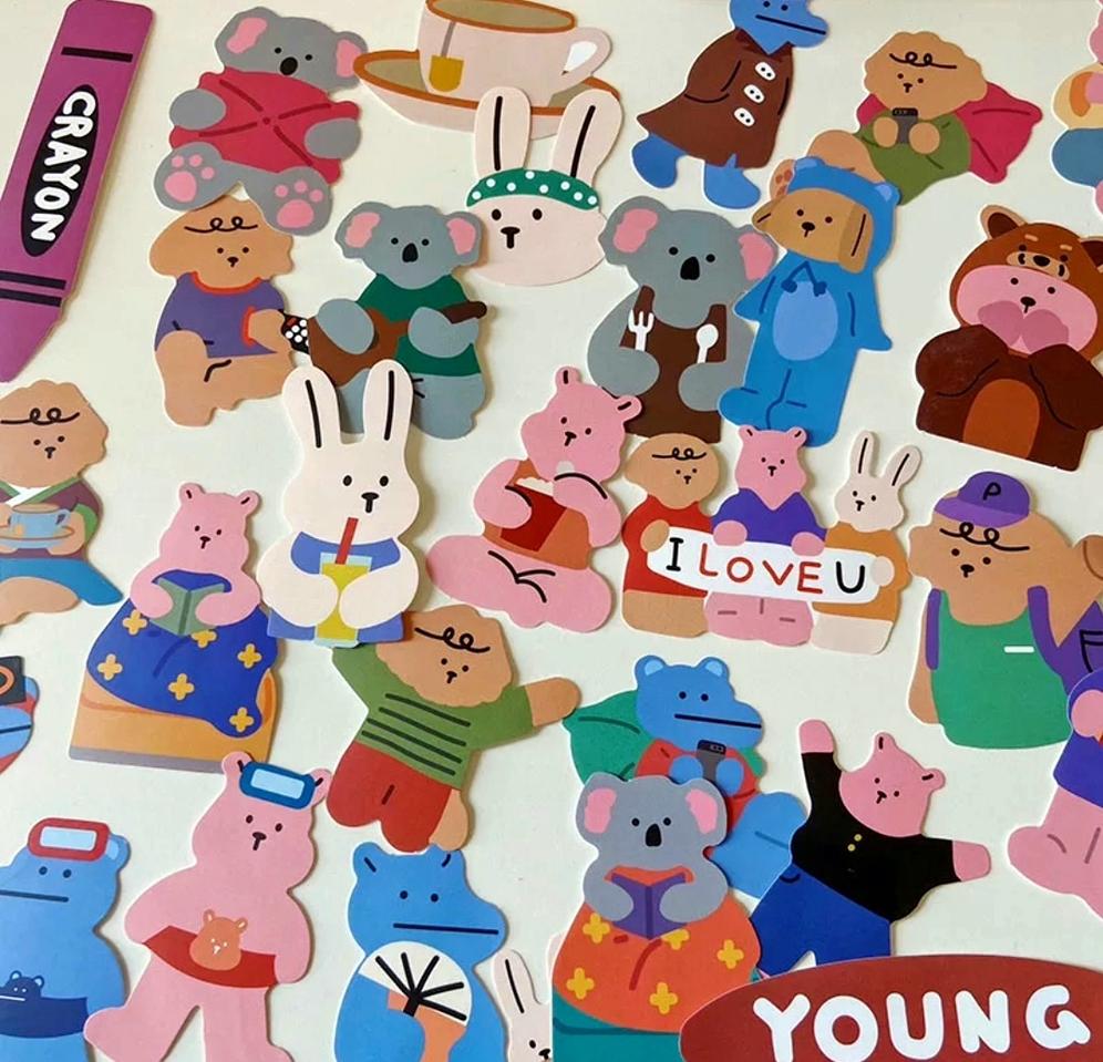 동물 노트북 데코 스티커세트