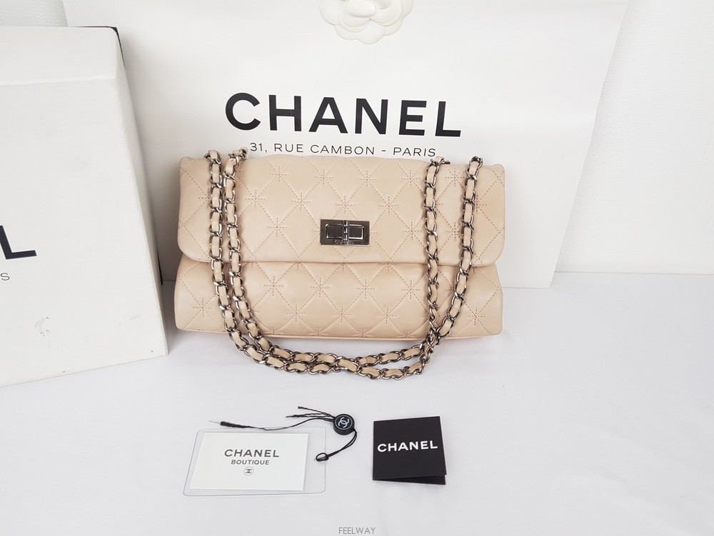  샤넬 크로스 퀄팅 체인 플랩백