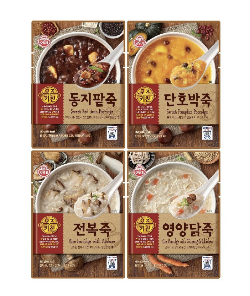 오뚜기 죽 5종 실온 전복죽 버섯불고기죽 영양닭죽 단호박죽 동지팥죽