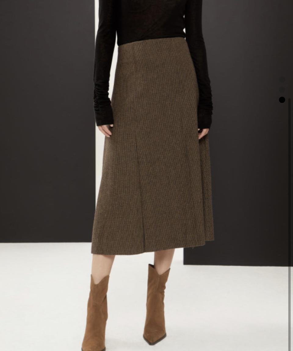 (데카브)사이드 슬릿 플레어 스커트