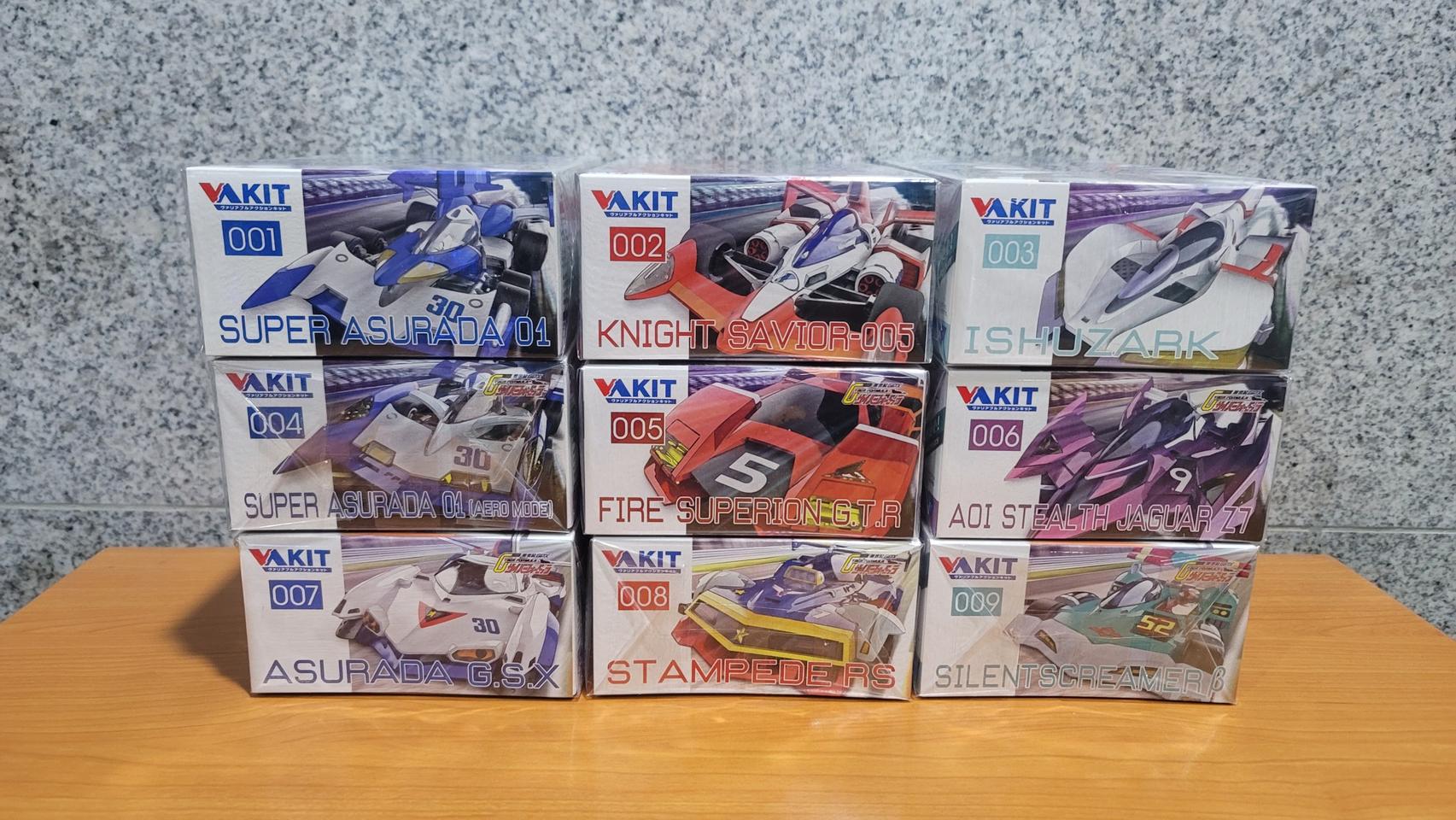 사이버포뮬러 베리어블 액션 프라모델 킷 9종 세트