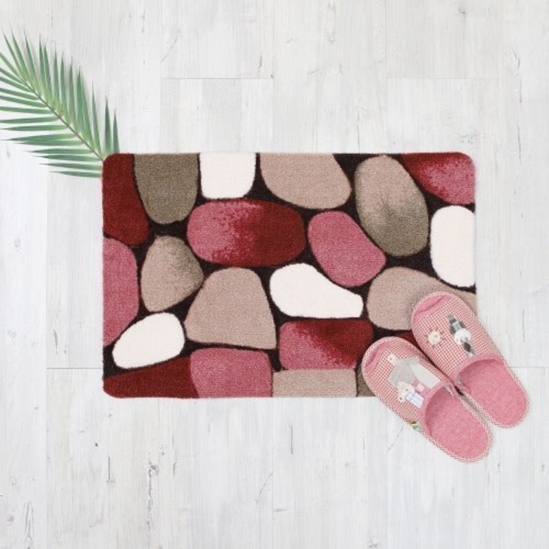 2개/품질 좋은 조약돌 발 매트 60x40센치 미끄럼방지