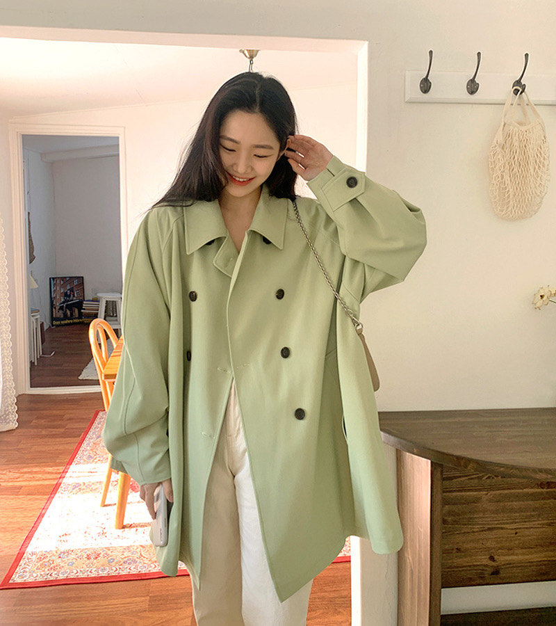 미디 트렌치 코트