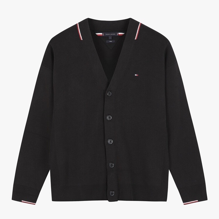 (새상품) 타미힐피거 남성 오버사이즈 버튼 가디건 블랙 m