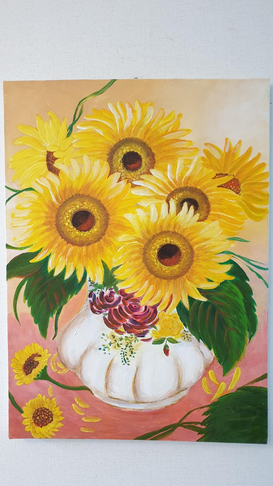 해바라기그림  정물화