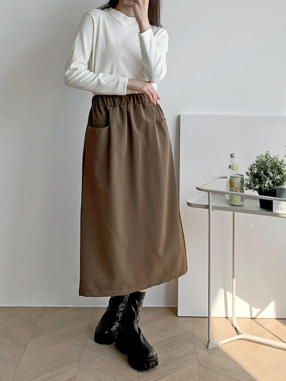 부들부들 고급 롱스커트 허리밴딩 새제품