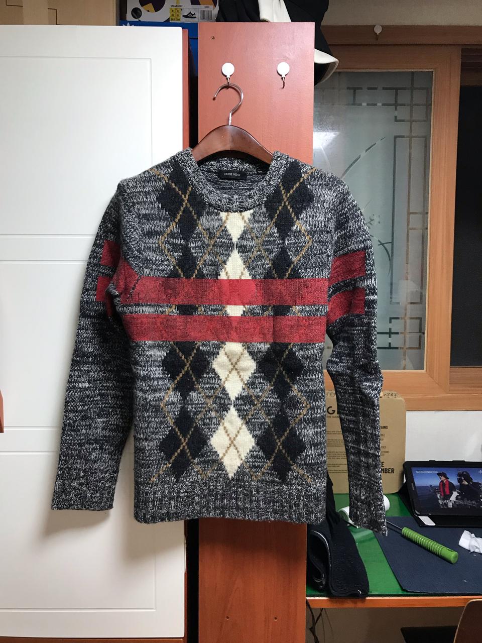 지방시아가일체크니트m