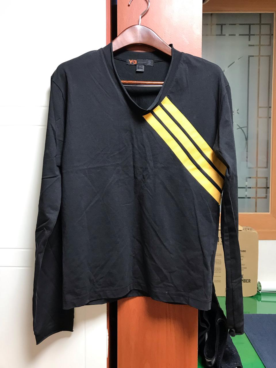 Y-3요지야마모토 브이넥 긴팔티