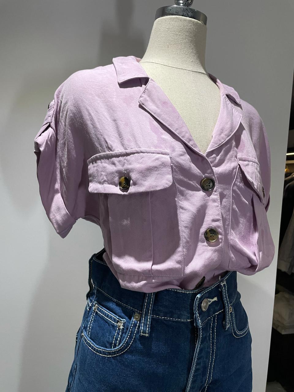 새상품 버쉬카 숏 블라우스 xs