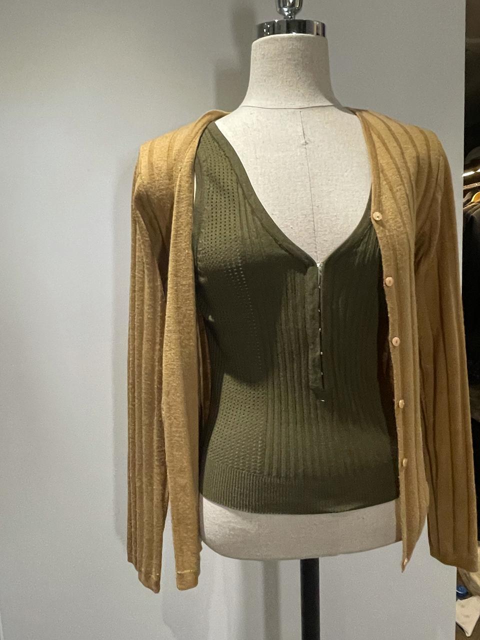 새상품 펀칭 나시 가디건 세트 XS_S