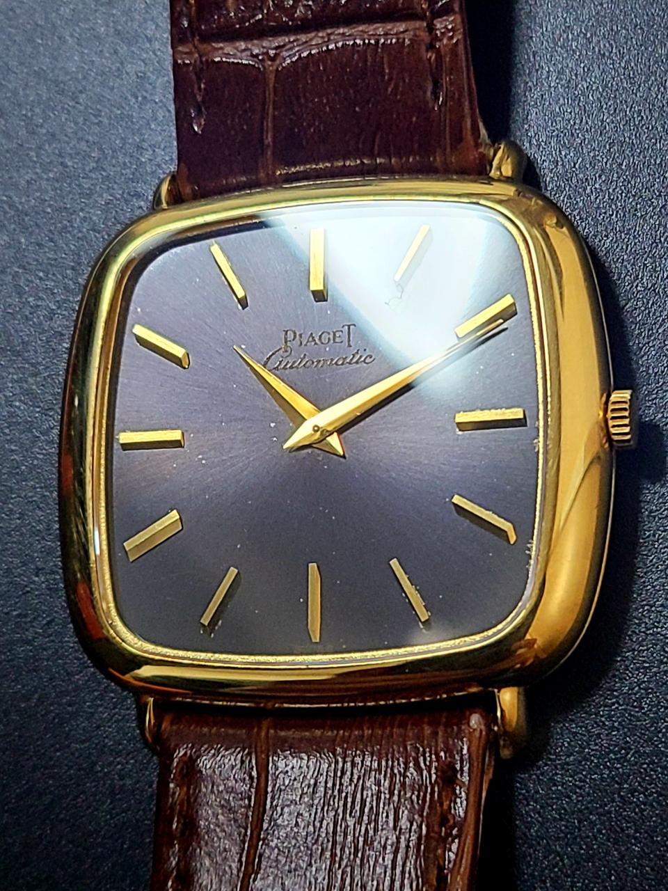 피아제 스퀘어 18K 금통 썬레이 오토매틱