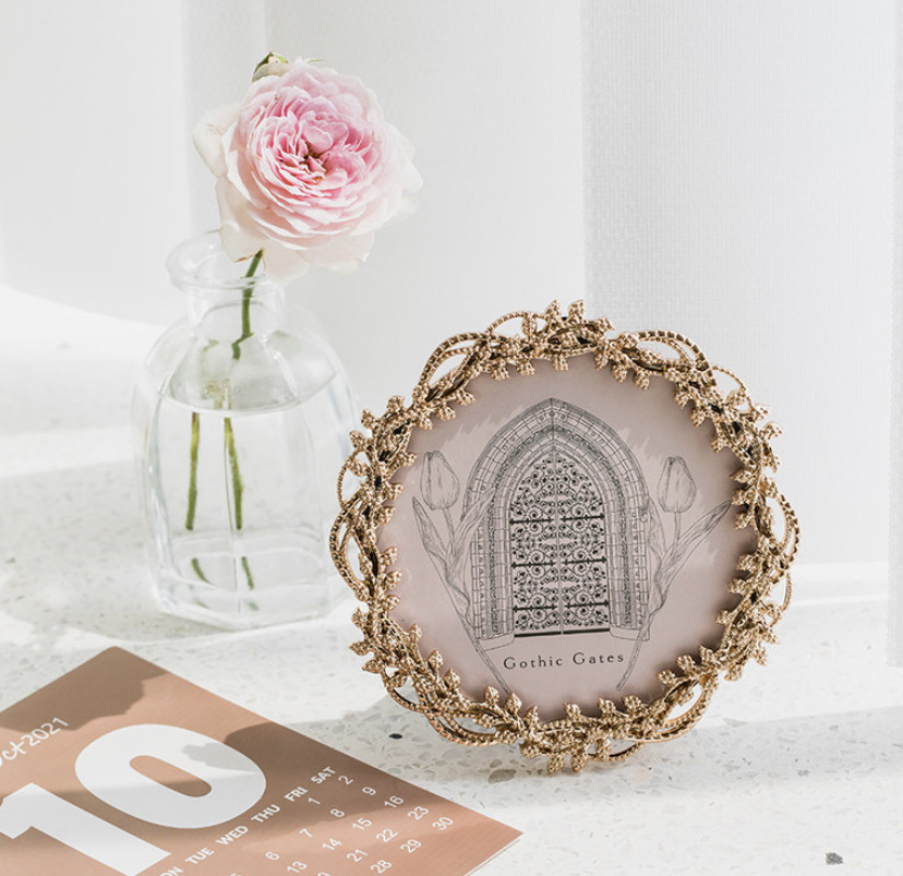 씽로드 새상품 골드 월계 디자인 탁상 액자 사진