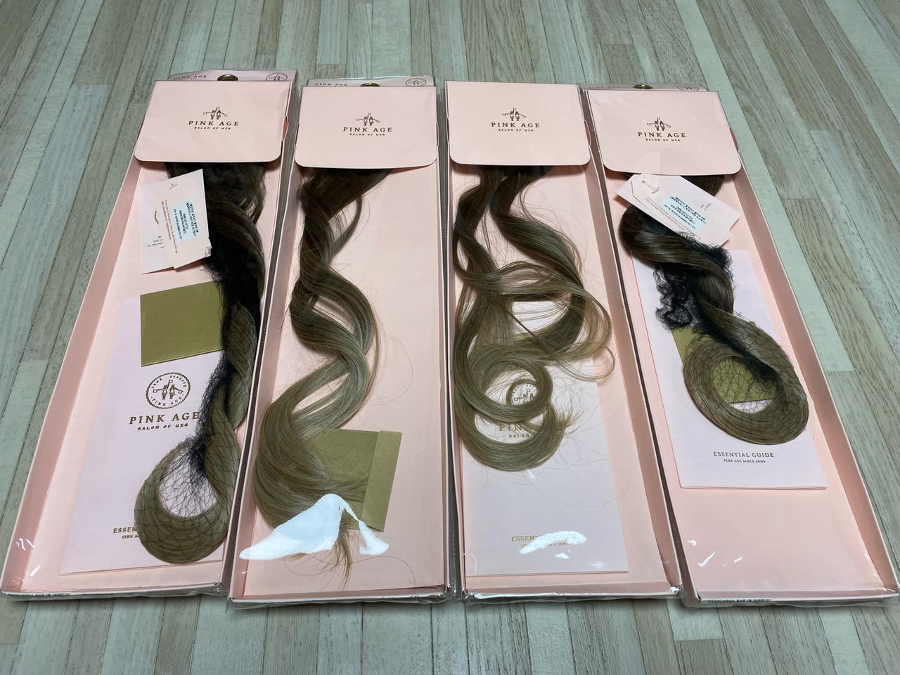 핑크에이지부분가발