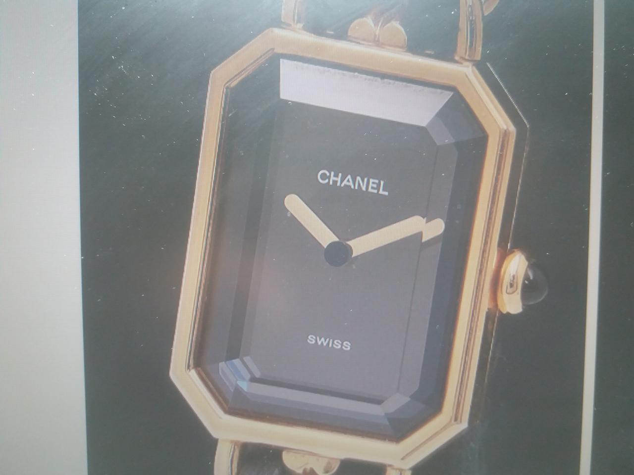 정품-샤넬 CHANEL프리미유에르-스위스제-여성용-명품시계-락카프롬체인 금장-특A급-깨끗함