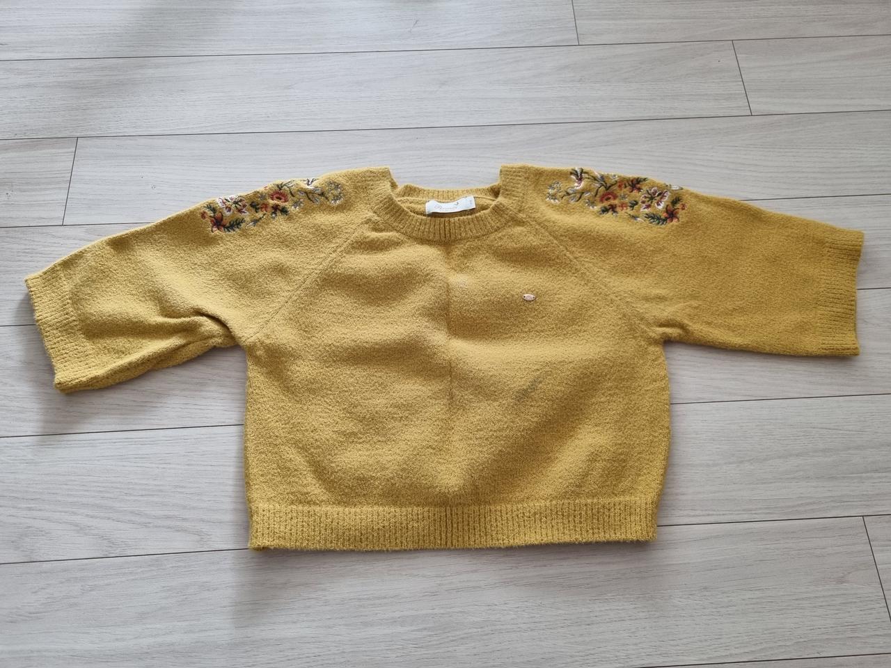 페리미츠 여아 노란색 머스터드색 니트