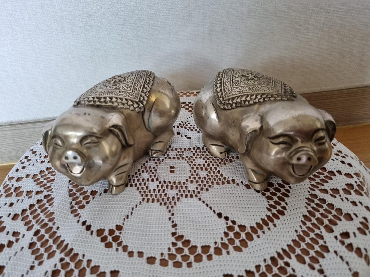 백동  복돼지 한쌍