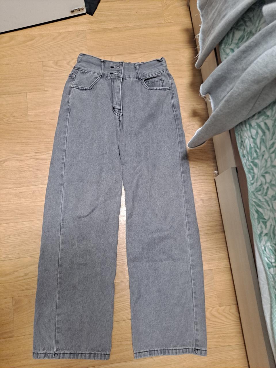 흑청 와이드 팬츠