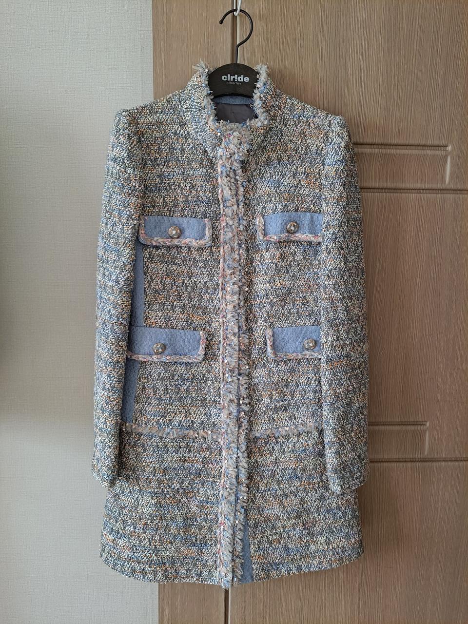 라인 트위드자켓