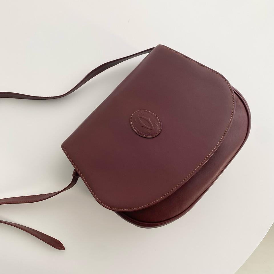 정리중)) 빈티지 까르띠에 버건디 플랩 크로스백