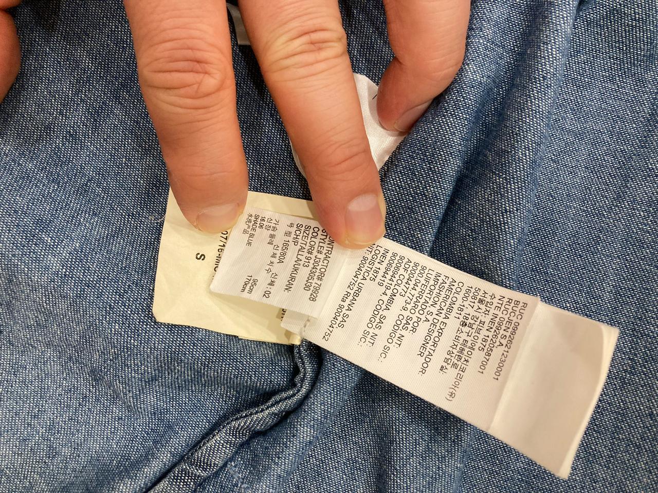 캘빈클라인 데님셔츠