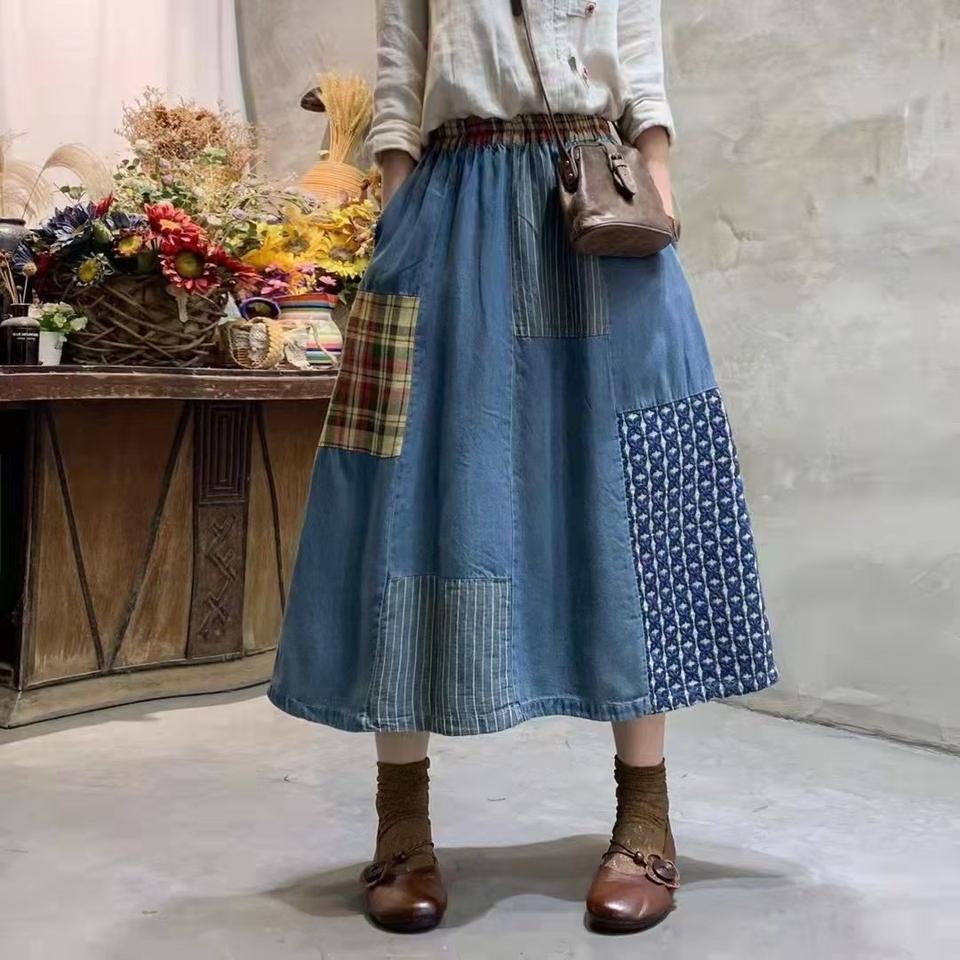 조각패치스커트