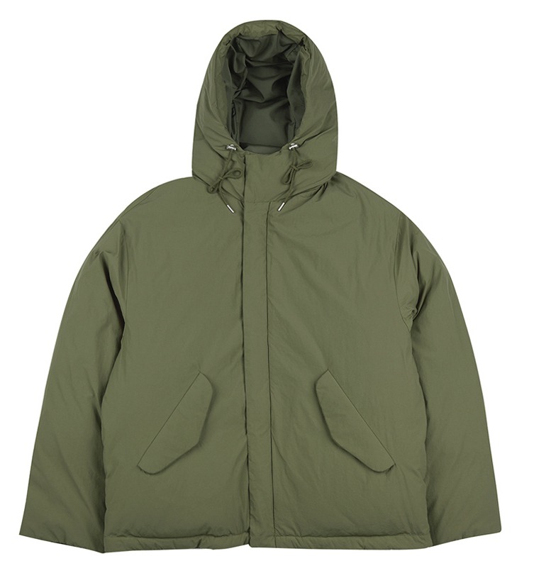 비슬로우 숏패딩 XL 올리브