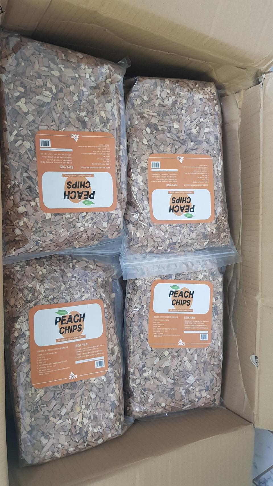 안전 바베큐 훈연제 복숭아나무칩 500g X 20개