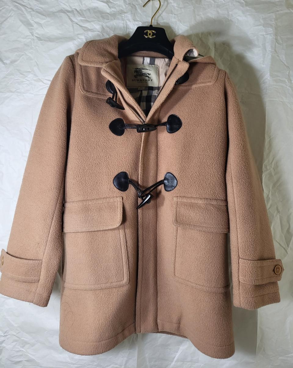 버버리 캐시미어 후드 떡볶이 코트 14y