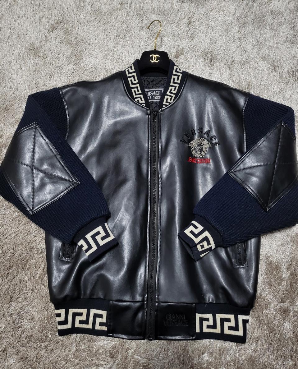 베르사체 V2 CLASSIC 레더 가죽 자켓