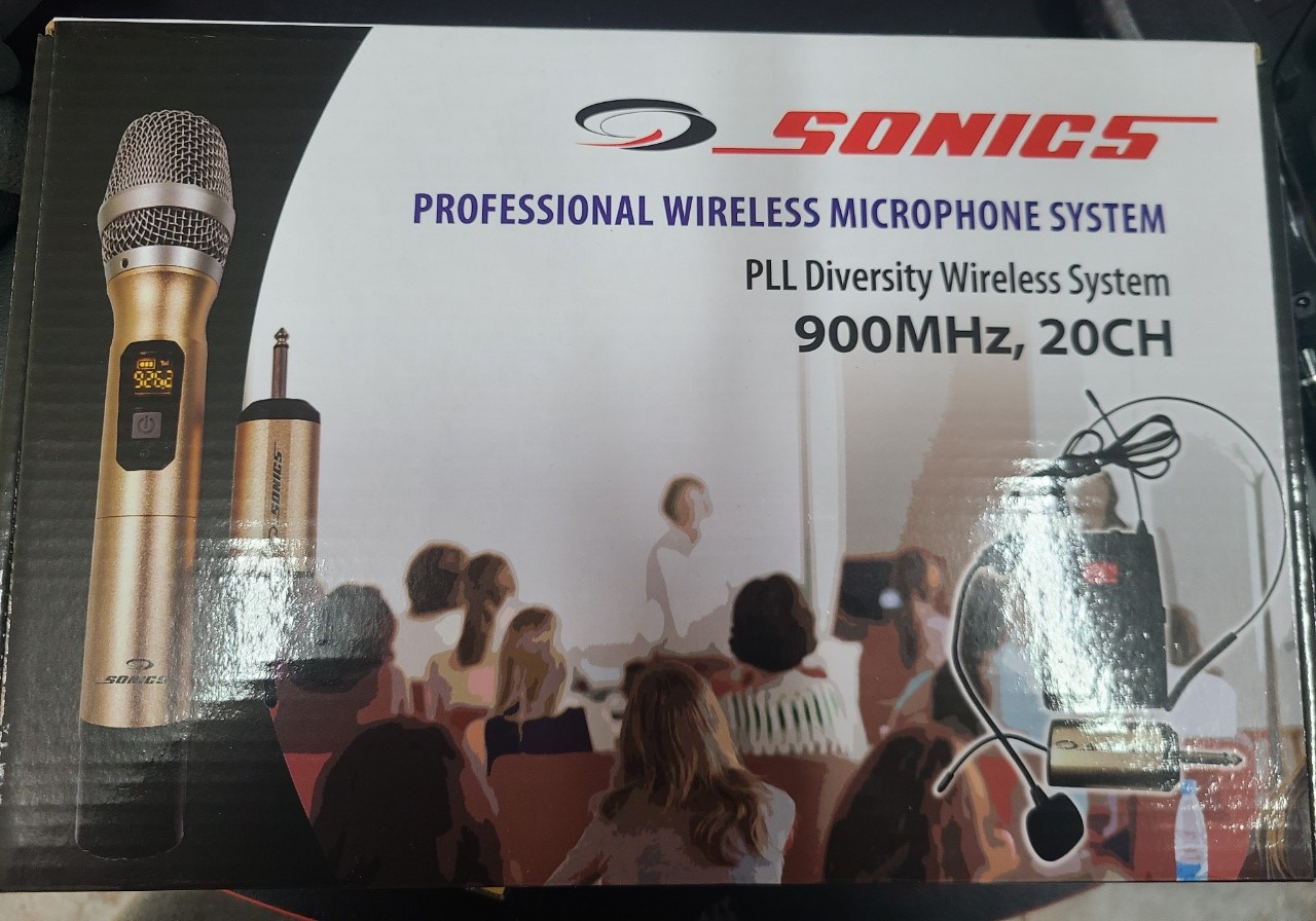 미개봉 새제품 SONICS SM-W10 2채널 무선마이크 (섹소폰형1, 핸드형 1)