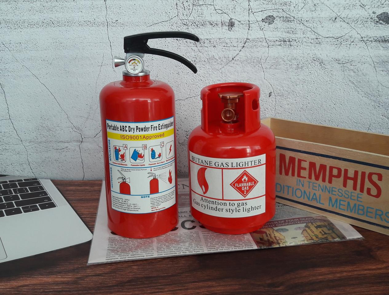 저금통2개 가스 소화기 아이디어상품 인테리어 소품 어린이 선물