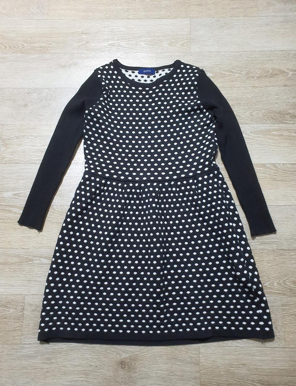 ab plus 도트 땡땡이 니트원피스ㅡ새옷