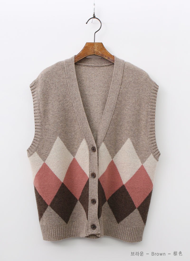 고퀄 캐시미어 배색오픈 울니트조끼 새제품